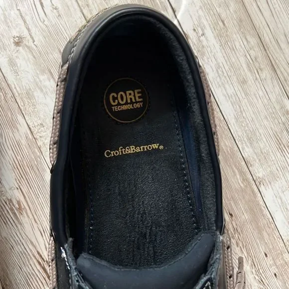Croft & Barrow Connor Navy Boat Shoes Core Technology EUC Leather - Picture 8 of 14